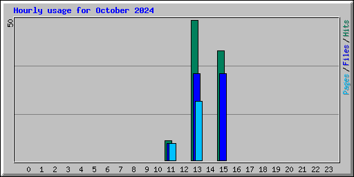 Hourly usage for October 2024